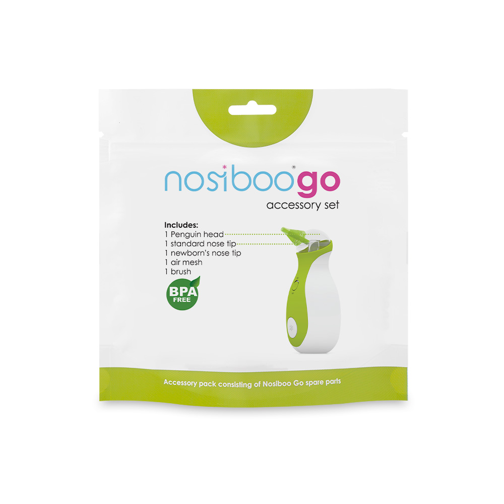 The package of the Nosiboo Go Accessory Set.